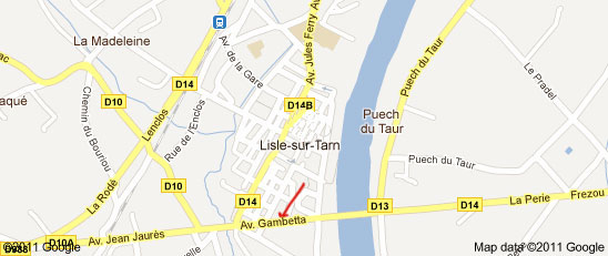 Plan Lisle sur Tarn